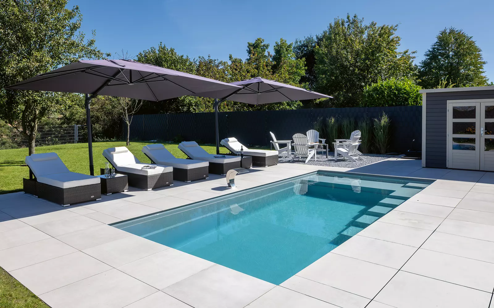 The Precision fibreglass pool. Streamlined and Stylish Design. High Waterline. 